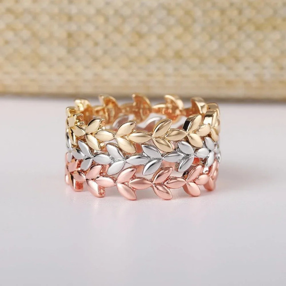 ▶Dainty Yellow Gold Plated Simple Dainty Beautiful Ring for Women/Girl, K947 - Picture 5 of 6